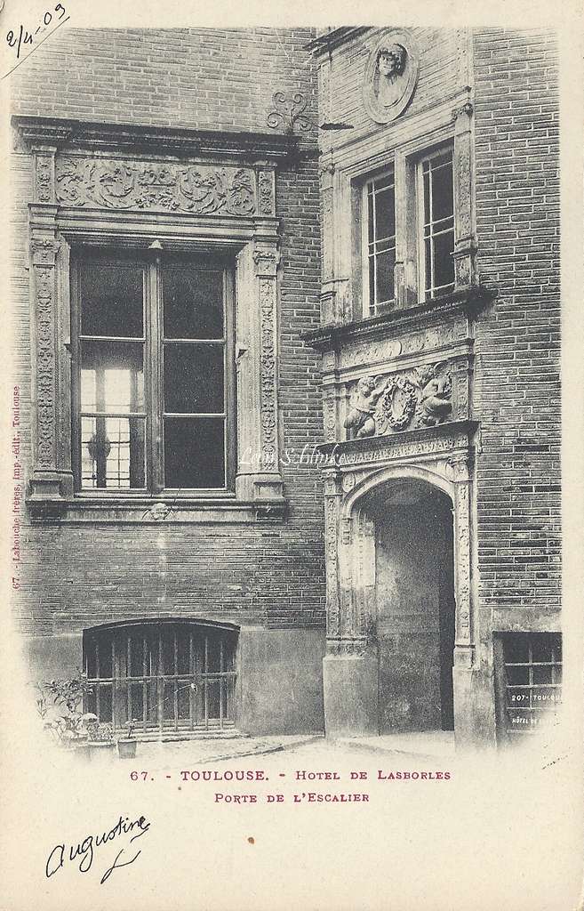 67 - Hôtel de Lasbordes, porte de l'Escalier