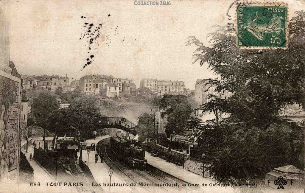 686 - Les hauteurs de Ménilmontant - La Gare de Ceinture