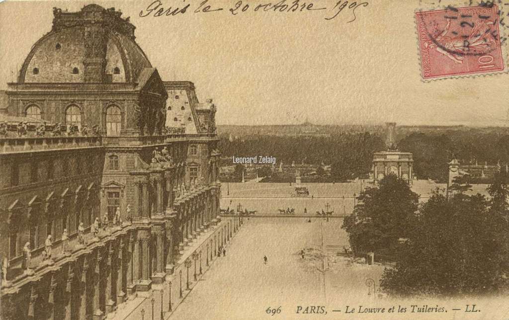 696 - PARIS - Le Louvre et les Tuileries