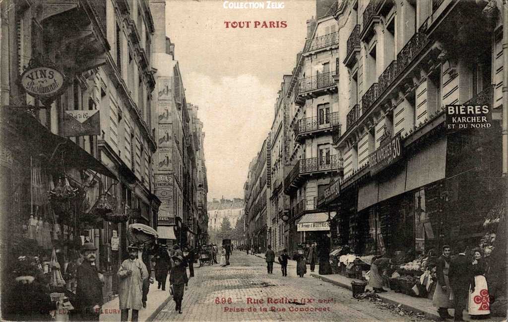 696 - Rue Rodier prise de la Rue Condorcet
