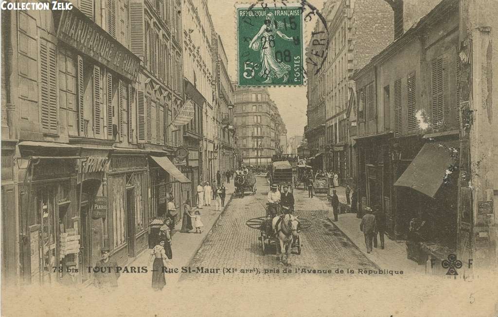 73 bis - Rue St-Maur, pris de l'avenue de la République