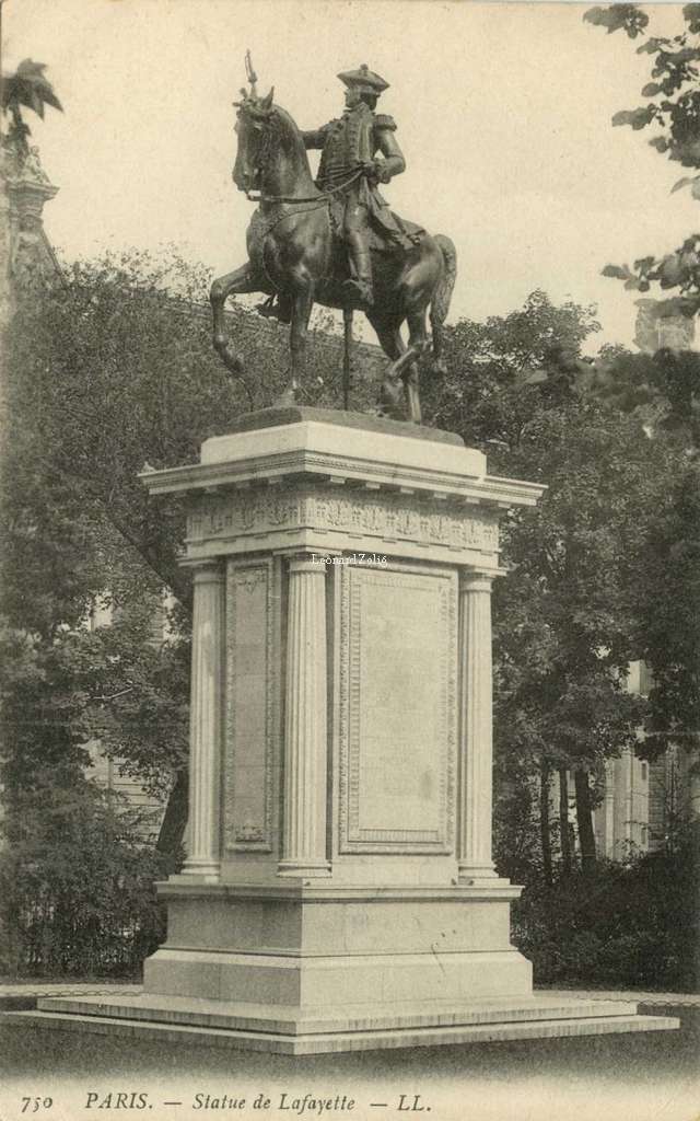 750 - PARIS - Statue de Lafayette