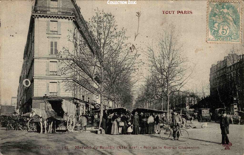 757 - Marché de Reuilly pris de la Rue de Charenton
