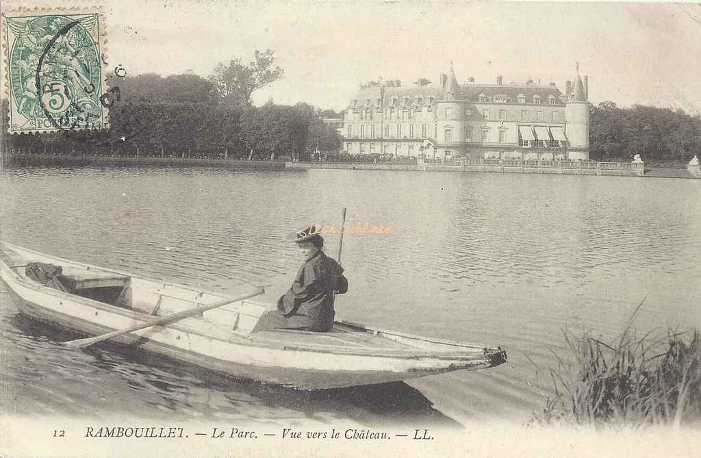78-Rambouillet - 12 - Le Parc, vue vers le Château (LL)