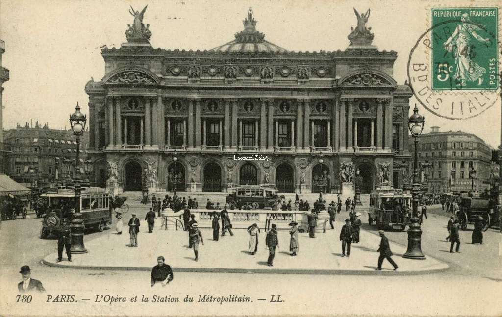 780 - PARIS - L'Opéra et la Station du Métropolitain