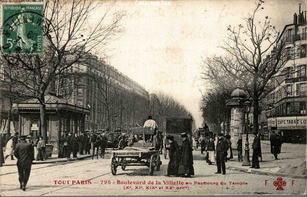 795 - Boulevard de la Villette au Faubourg du Temple