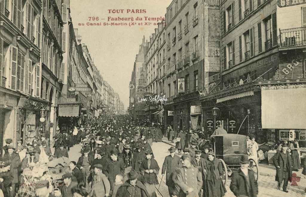 796 - Faubourg du Temple au Canal St-Martin
