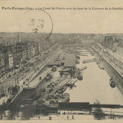 8 - Le Canal Saint-Martin pris du haut de la Colonne de la Bastille