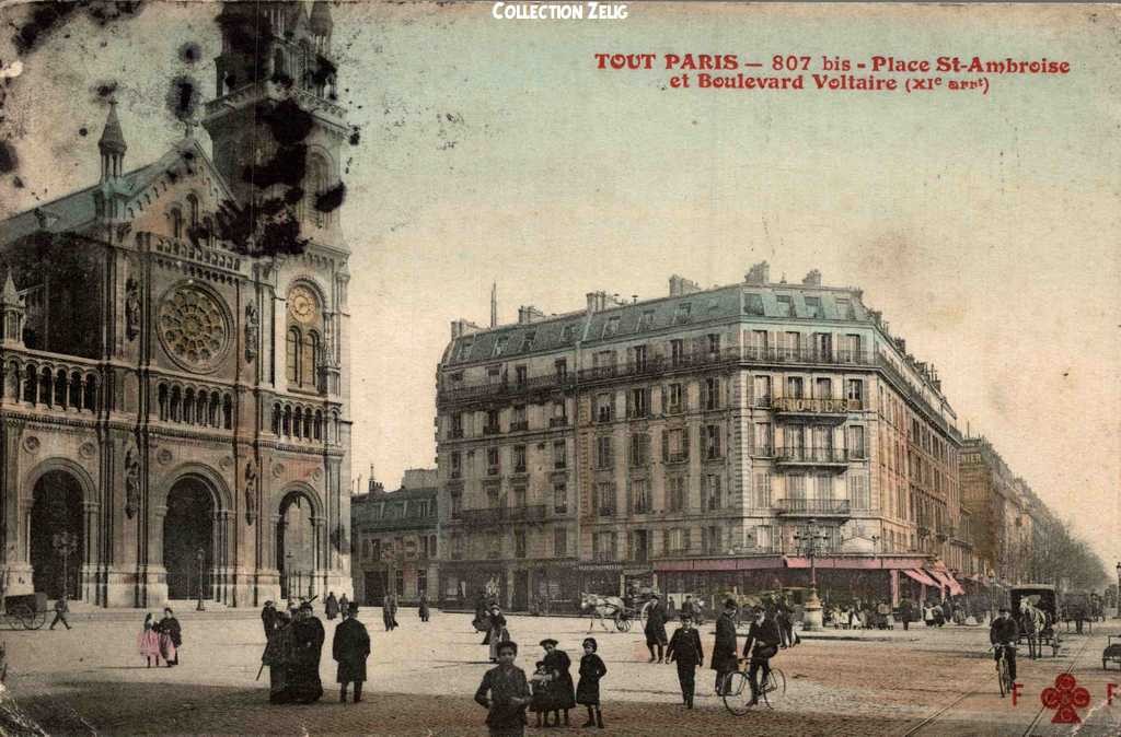 807 bis - Place St-Ambroise et Boulevard Voltaire
