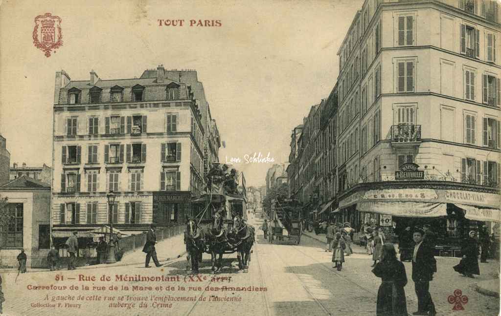 81 - Rue de Ménilmontant aux Rues de la Mare et des Amandiers