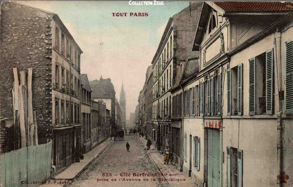 825 - Cité Bertrand prise de l'Avenue de la République