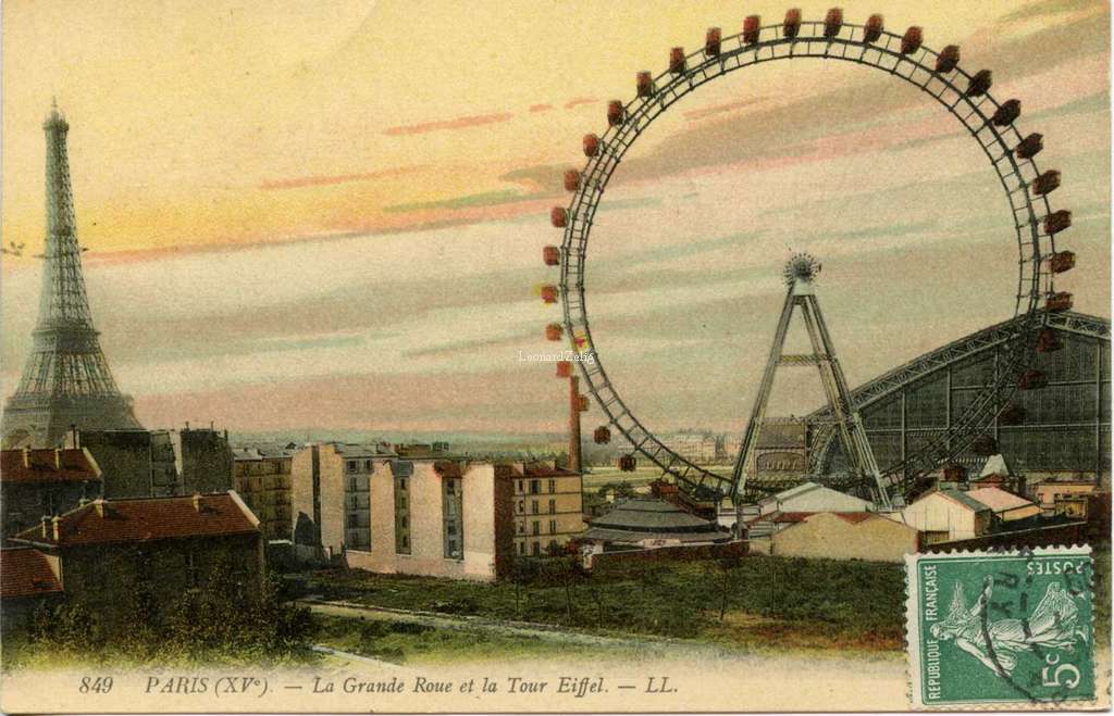 849 - PARIS - La Grande Roue et la Tour Eiffel