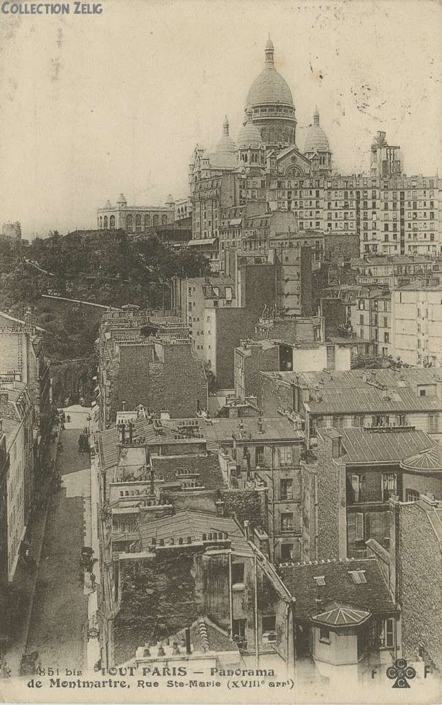 851 bis - Panorama de Montmartre - Rue Sainte-Marie