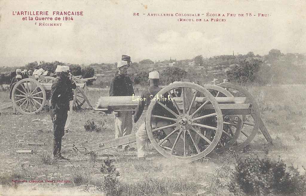 86 - Ecole à Feu de 75 - Feu ! (recul de la Pièce)