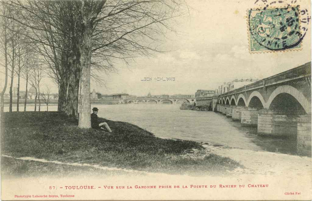 87 - Vue sur la Garonne à la Pointe du Ramier du Château