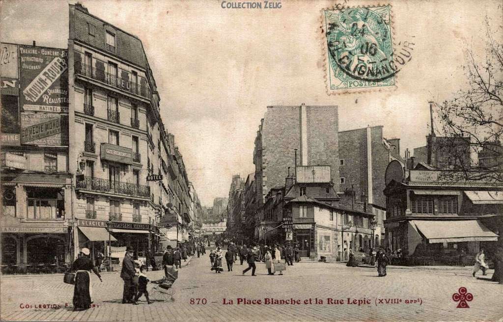 870 - La Place Blanche et le Rue Lepic