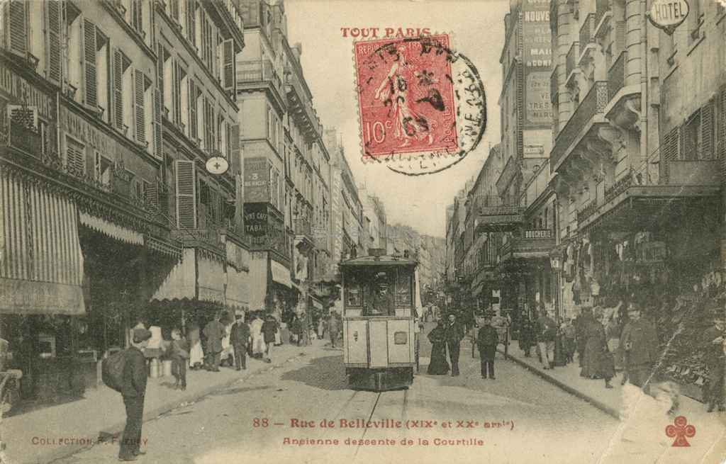88 - Rue de Belleville, ancienne descente de Courtille