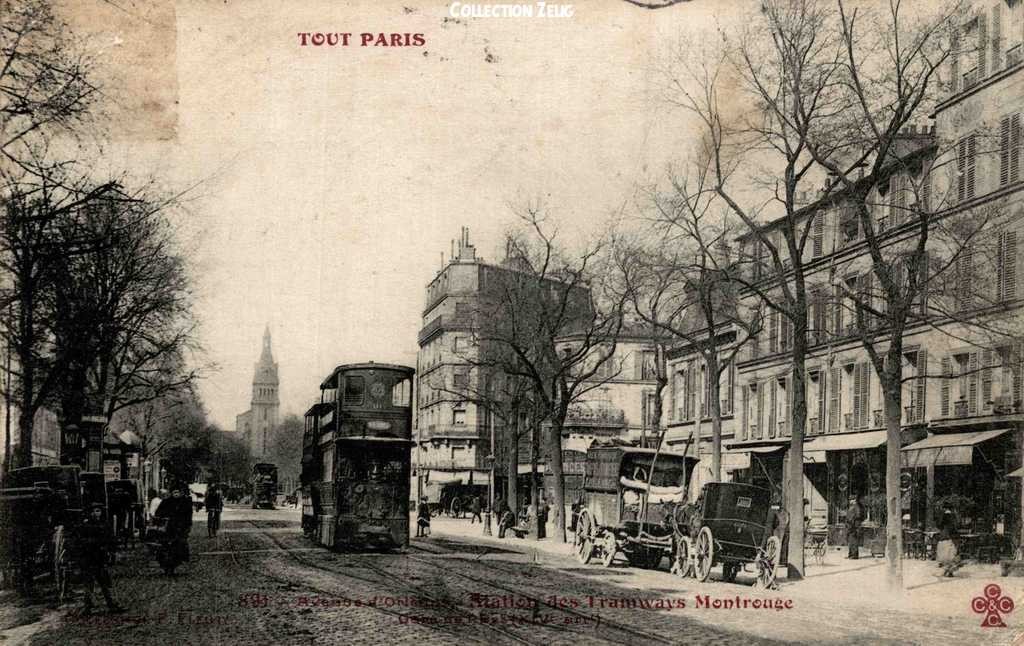 891 - Avenue d'Orléans - Station des Tramways Montrouge-Gare de l'Est