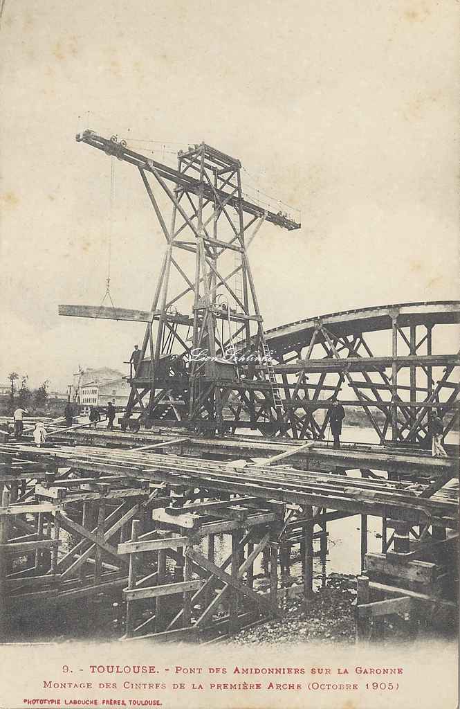 9 - Montage des cintres de la 1ère arche (Octobre 1905)