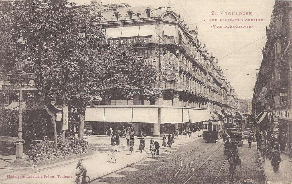 91 - La Rue d'Alsace-Lorraine (vue plongeante)