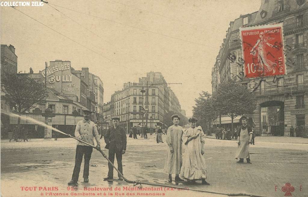 920 - Boulevard de Ménilmontant à l'Avenue Gambetta et Rue des Amandiers