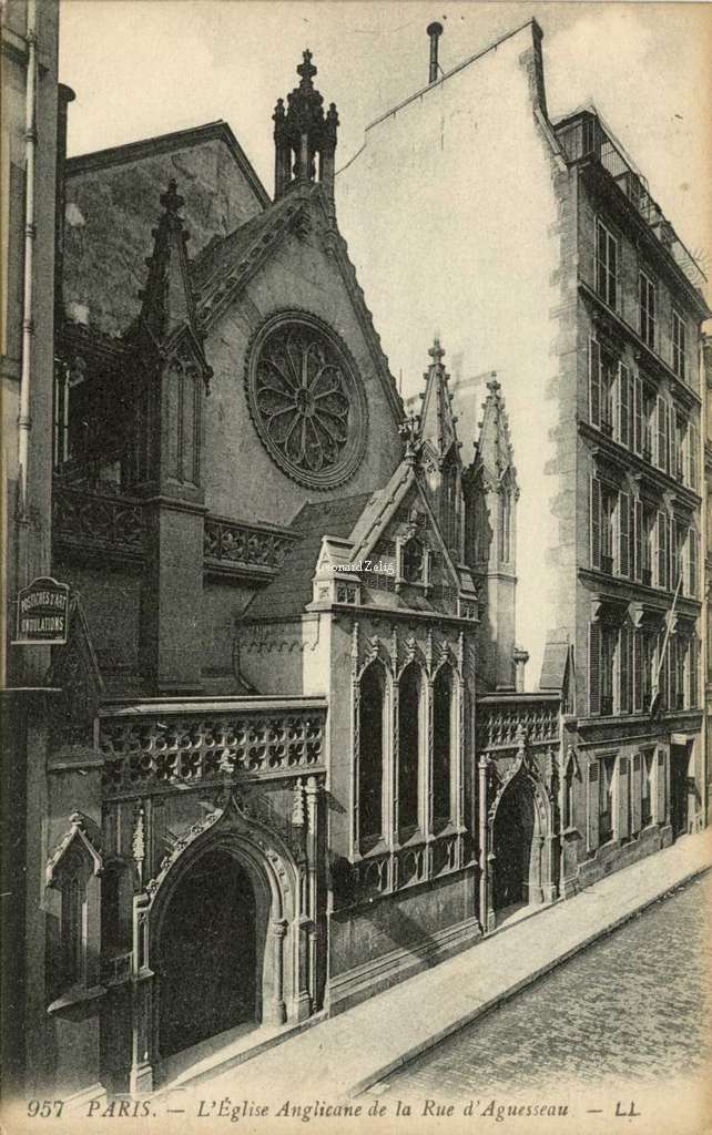 957 - PARIS - L'Eglise Anglicane de la Rue d'Aguesseau