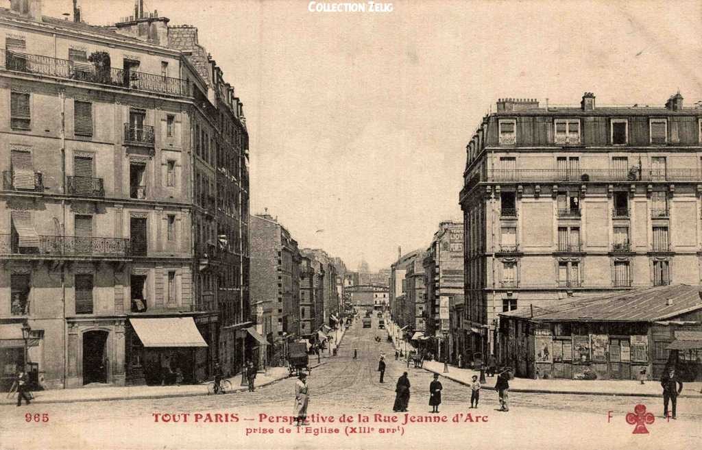 965 - Perspective de la Rue Jeanne d'Arc prise de l'Eglise