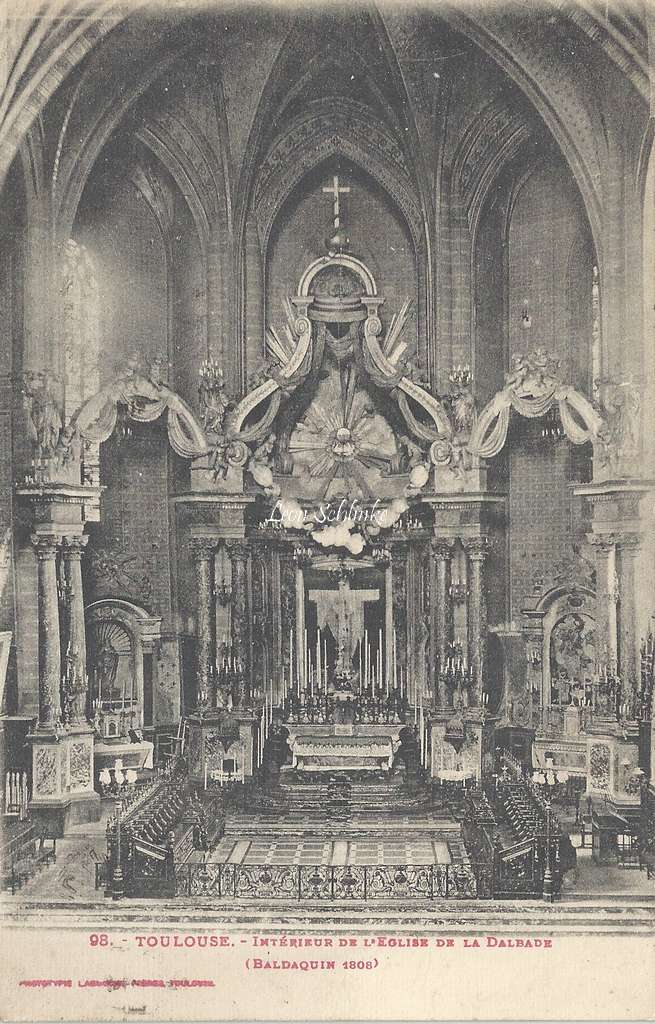 98 - Intérieur de l'Eglise de la Dalbade (Baldaquin 1808)
