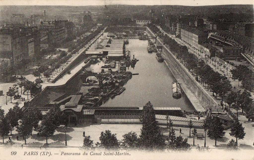 99 - PARIS - Panorama du Canal Saint-Martin