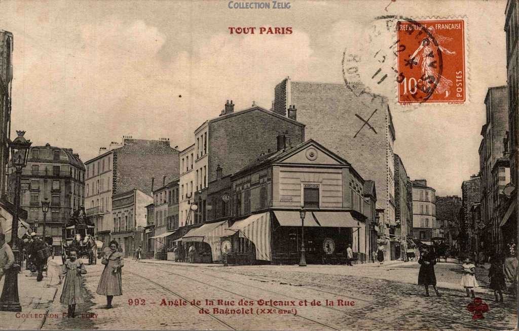 992 - Angle de la Rue des Orteaux et de la Rue de Bagnolet