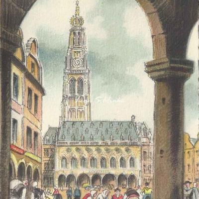 A - Arras - La Petite Place et l'Hôtel de Ville
