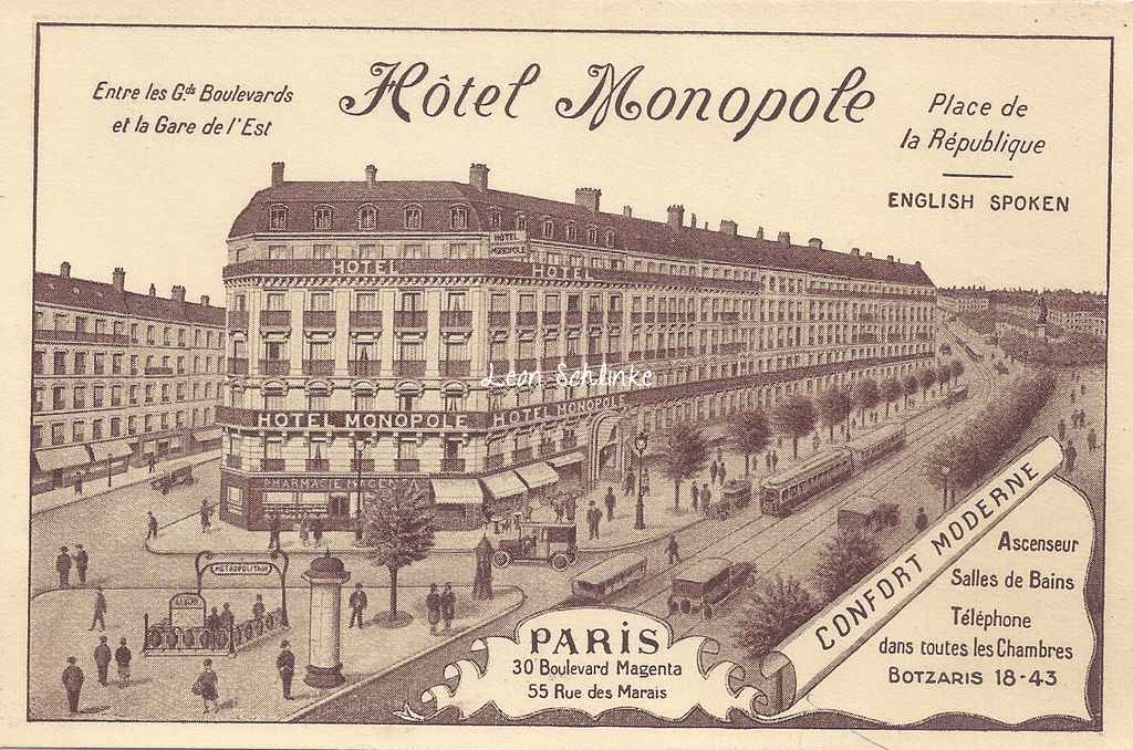 A. Bréger - Hôtel Monopole, 30 Bd Magenta