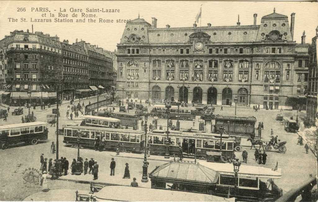 Abeille 266 - PARIS - La Gare Saint-Lazare et la Rue de Rome