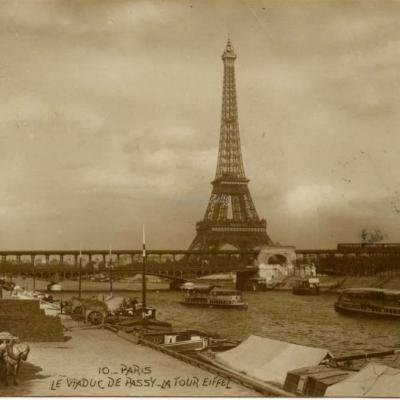 AN 10 - PARIS - Le Viaduc de Passy et la Tour Eiffel