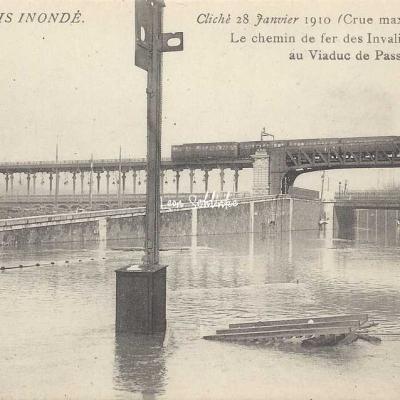 AN 12 - Chemin de Fer des Invalides inondé au Viaduc de Passy