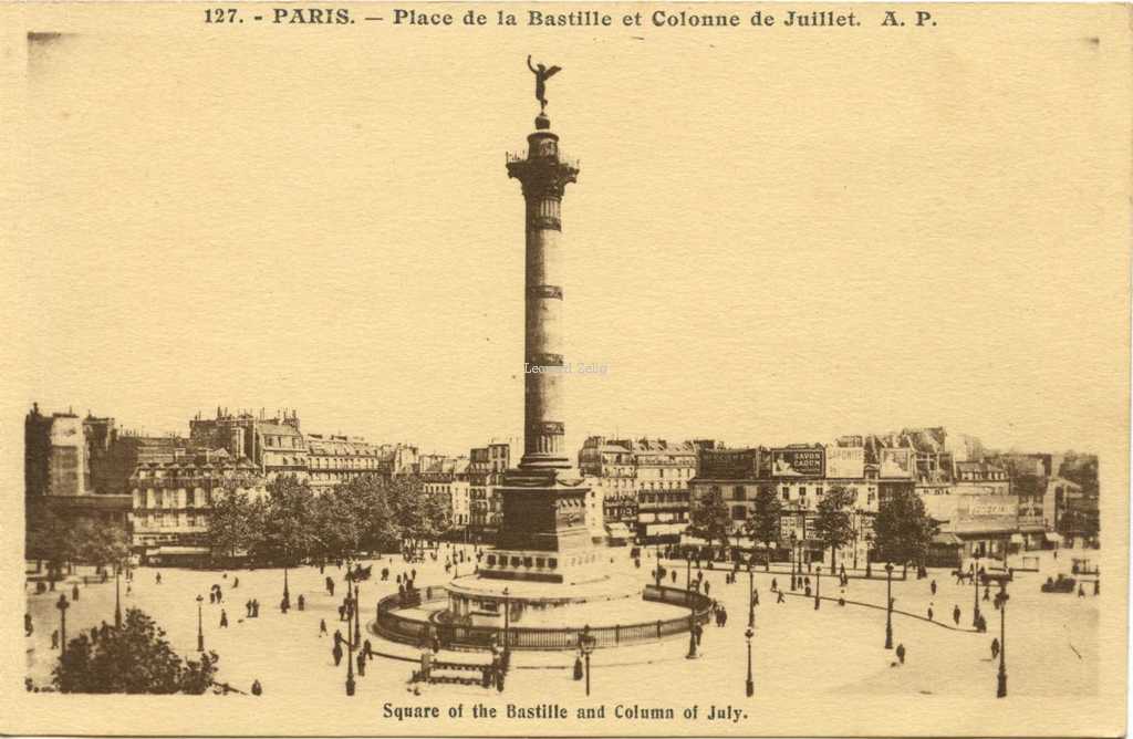 AP 127 - PARIS - Place de la Bastille et Colonne de Juillet