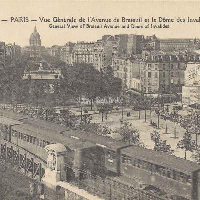 AP 214 - Vue générale de l'Avenue de Breteuil - Le Dôme des Invalides