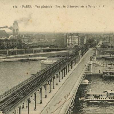 AR 184 - Vue générale - Pont du Métro à Passy