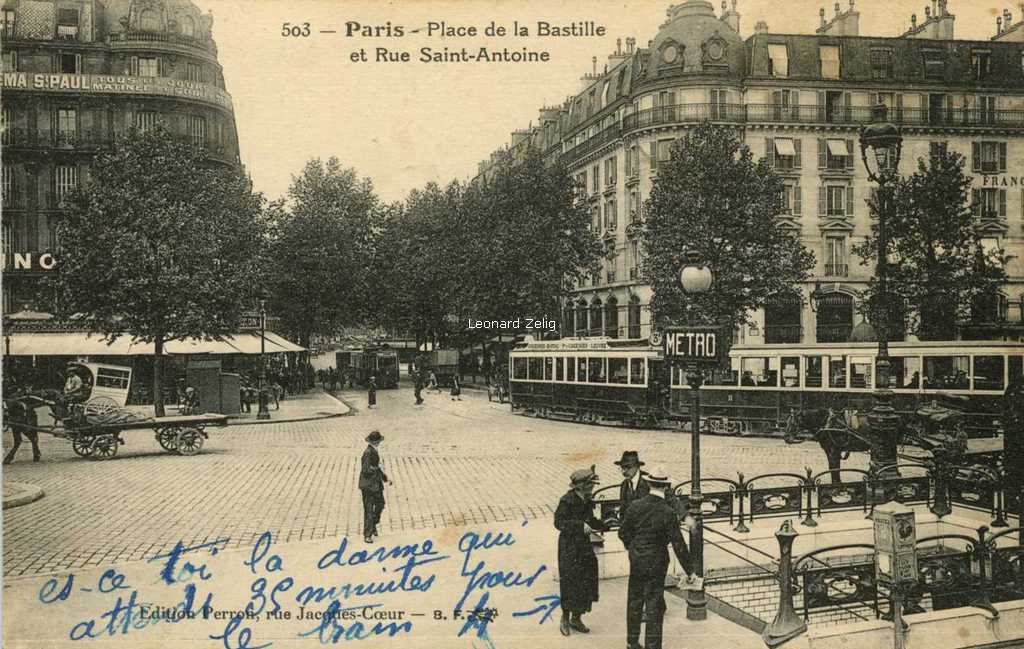 BF 503 - Paris - Place de la Bastille et Rue Saint-Antoine