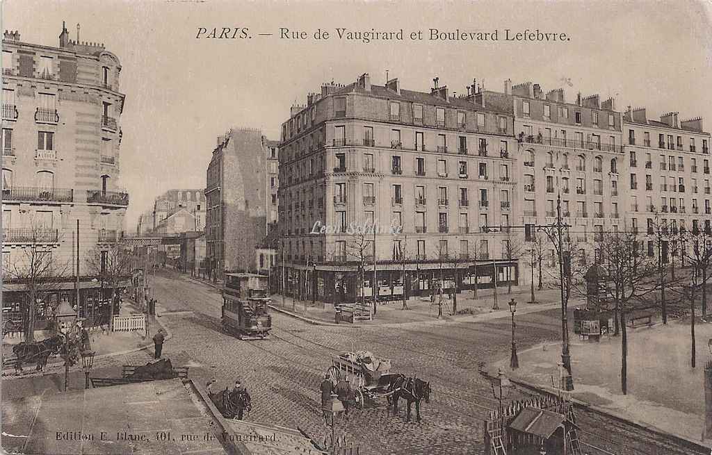 Blanc E. - Rue de Vaugirard et Boulevard Lefebvre