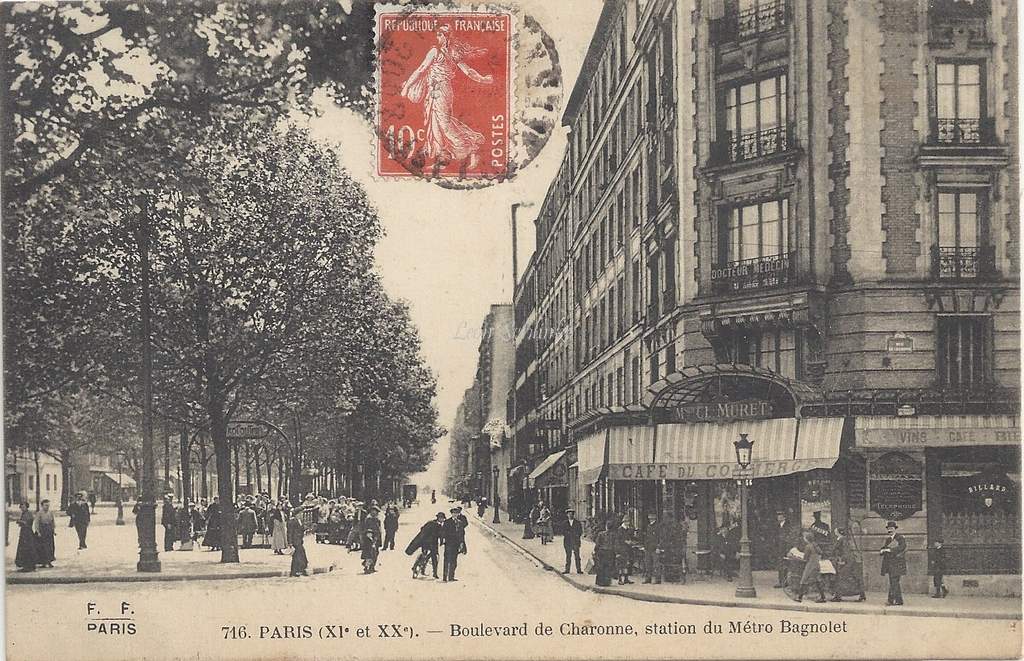 FF 716 - Boulevard de Charonne, station du Métro Bagnolet