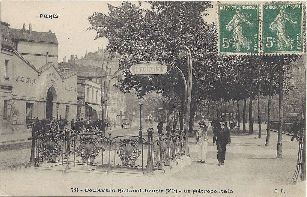 CP 784 - PARIS - Boulevard Richard-Lenoir - Le Metropolitain