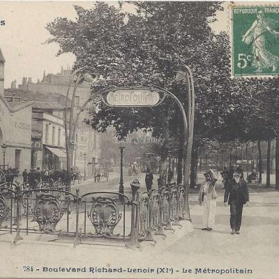 CP 784 - PARIS - Boulevard Richard-Lenoir - Le Metropolitain