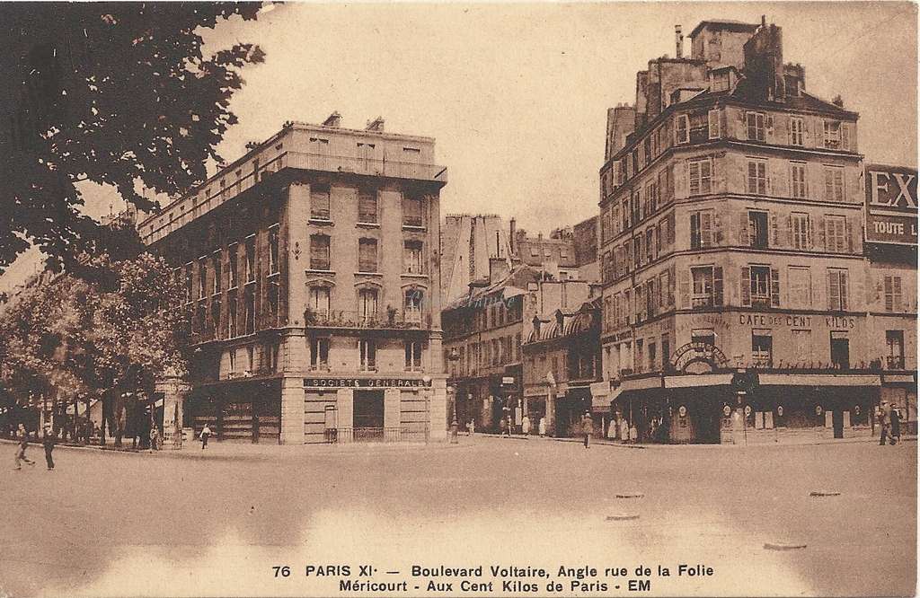 Boulevard Voltaire Angle rue de la Folie Mericourt - EM 76