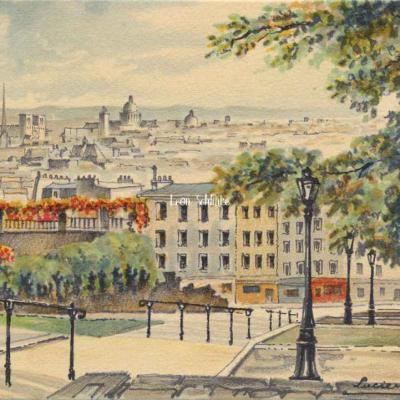 C - La Rue du Calvaire à Montmartre