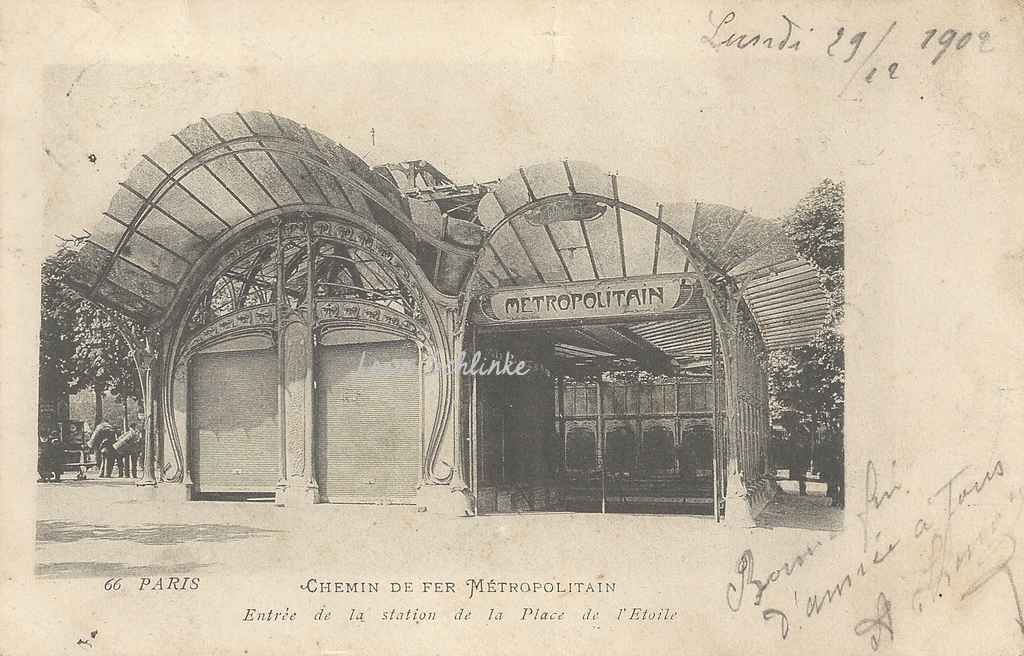 C.M. 66 - Entrée de la station de la Place de l'Etoile