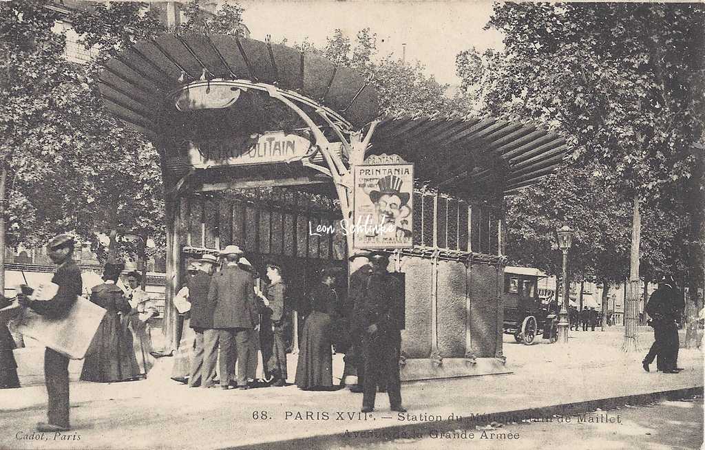 Cadot 68 - Station du Métro de Maillot - Av. de la Grande-Armée