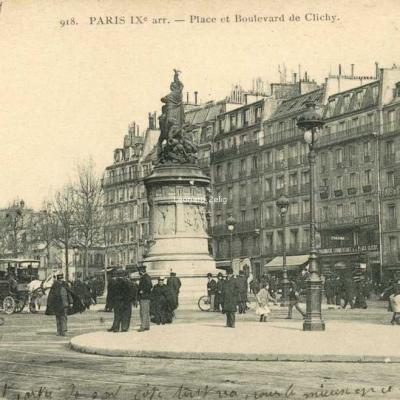 Cadot 918 - PARIS IX° arr. - Place et Boulevard de Clichy