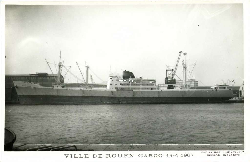Cargo VILLE DE ROUEN 14-4-1967