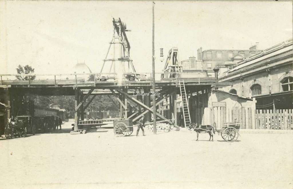 Carte-photo - Construction du Viaduc en Gare d'Austerlitz